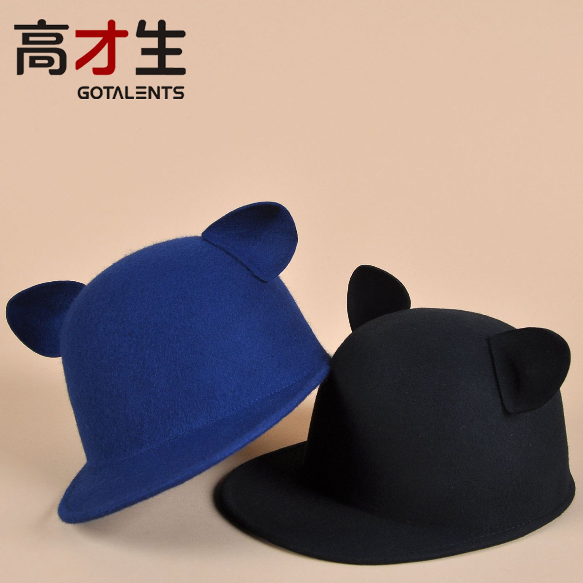 Free shipping Popular global wool  hat cat ears cap
