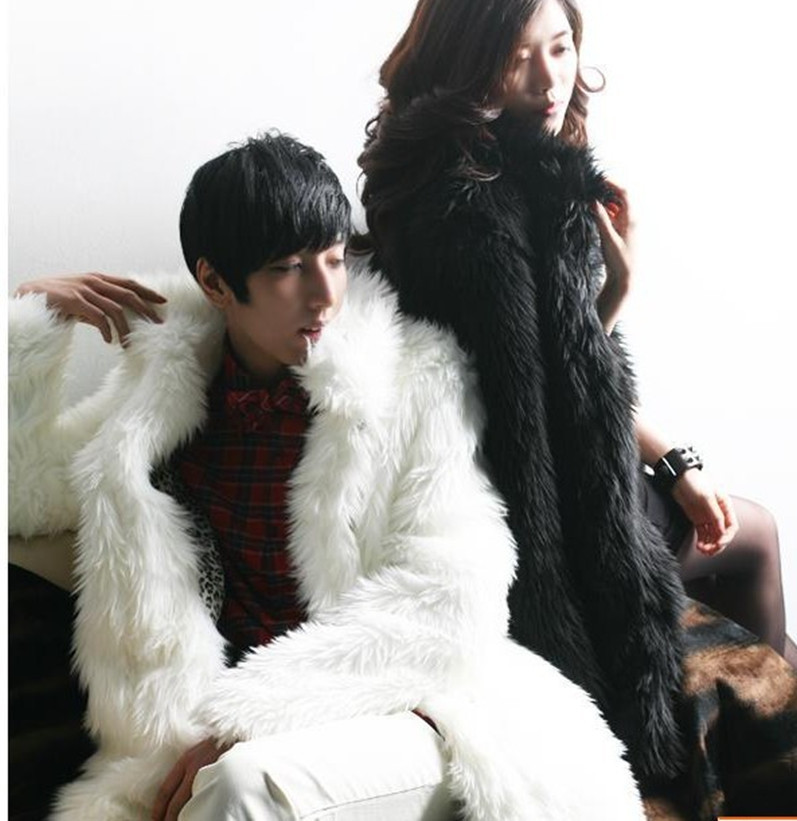 Free shipping Popular lovers fur coat overcoat medium-long