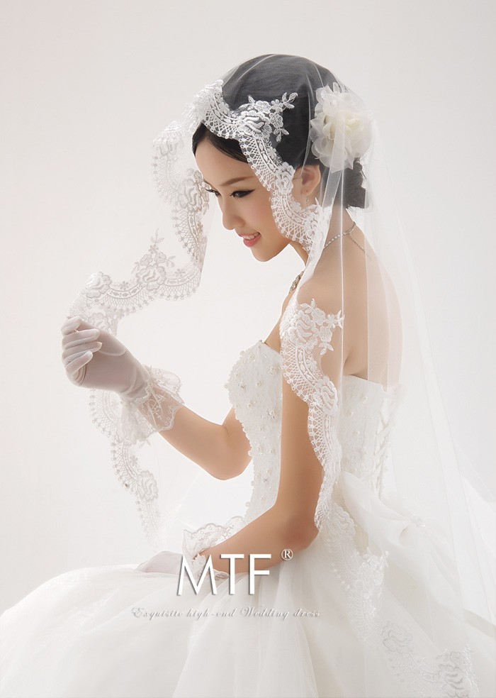 Free Shipping Popular Wedding Dress 2013 bride lace veils