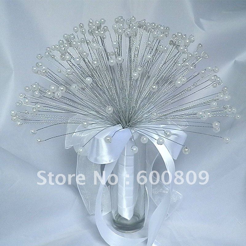 Free Shipping! Popular white pearl sparying bouquet bride wedding bridal bouquets,wedding flowers