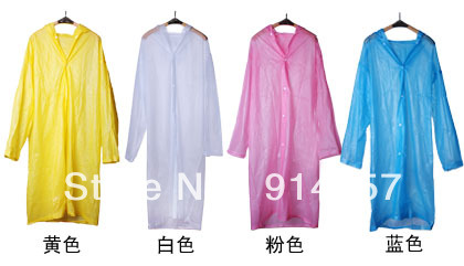Free shipping! Portable translucent Burberry raincoat disposable
