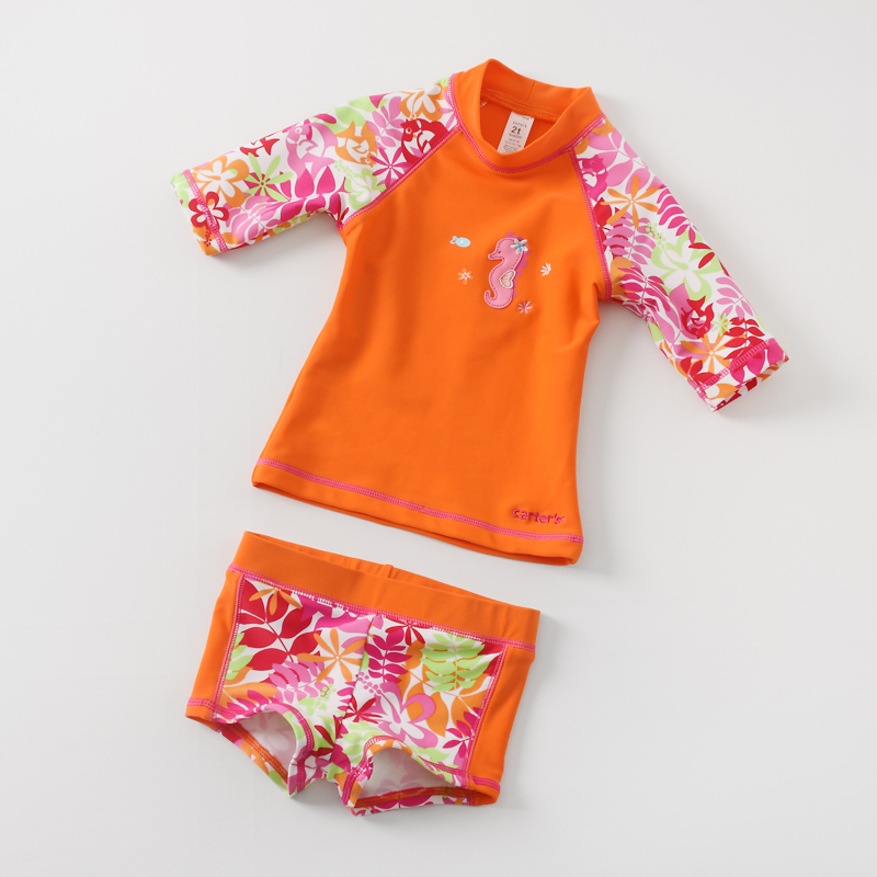 free shipping Preschool 2013 baby split sunscreen female child swimwear child swimwear girl swimwear