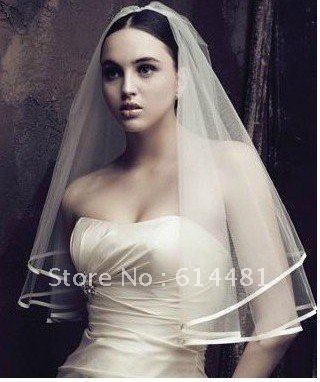 Free Shipping Princess Amazing White Two Layer Short Tulle Elegant Fairy Wedding Bridal Veil 2012