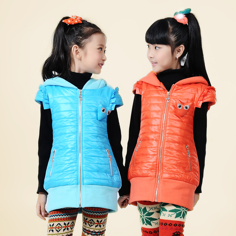 free shipping Princess children's clothing female child trench outerwear spring 2013 child with a hood vest sweatshirt outerwear