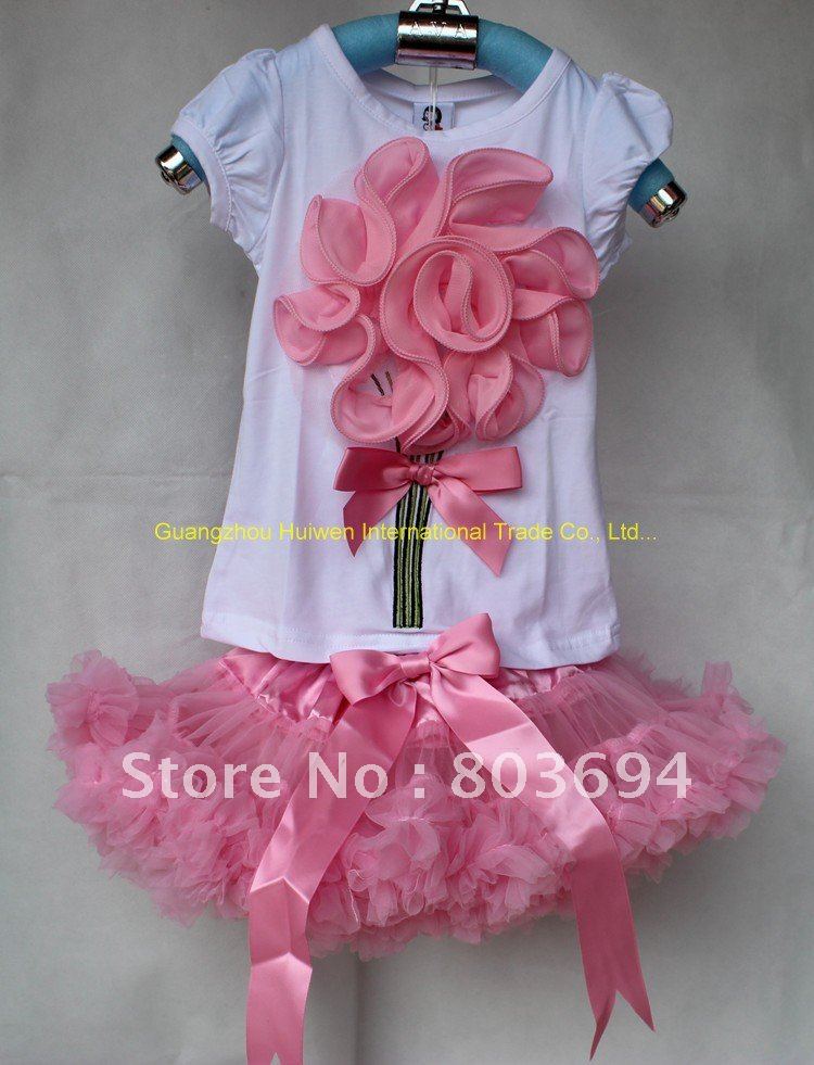 free shipping Promotion!5sets/lot,summer baby wear,Summer Fashion Set,B2W2,Girls Suit,T-shirt+skirt,Childrens clothing A-85