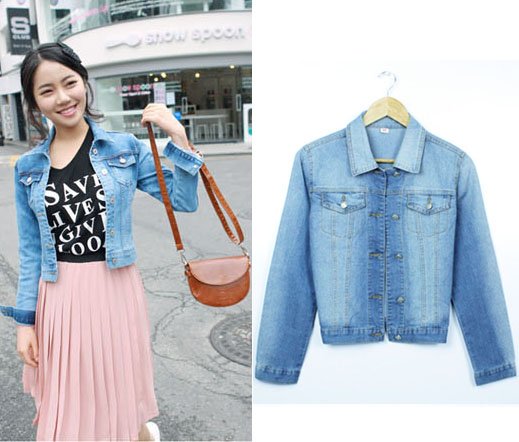 Free Shipping Promotion, China Factory Wholesale/Retail Distressed White Denim Jacket , jean jackets for women AD9908JJ