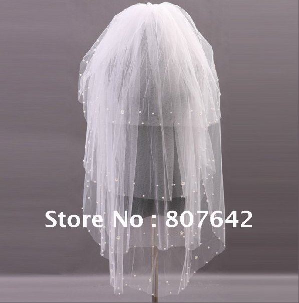 Free shipping promotion muilty-layer white wedding dress veil bridal veil Cathedral with comb Sky-V016