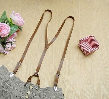 Free  shipping  PU male women's general suspenders women's suspenders 70g dd001  Wholesale and retail