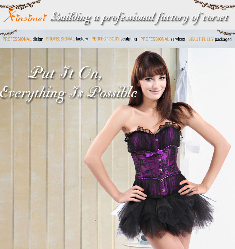 Free shipping purle corset set