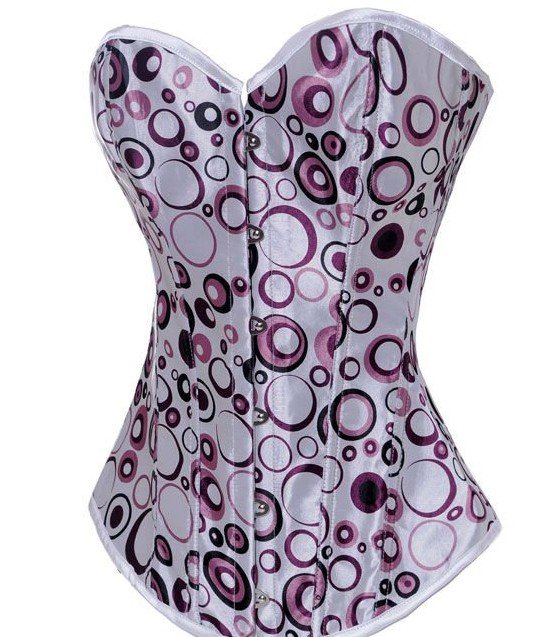 Free shipping!! Purple Circle Printed Corset Sexy lingerie wholesale retail 8916