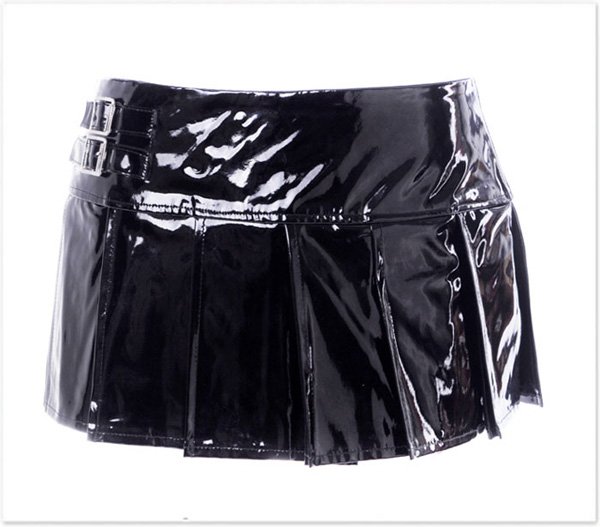 Free Shipping PVC Black Sexy and Beautiful Skirt - PVC28050