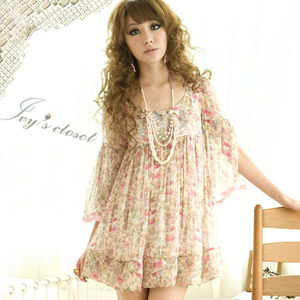 Free Shipping, Q . e casual embroidery chiffon flower dress 950 170g