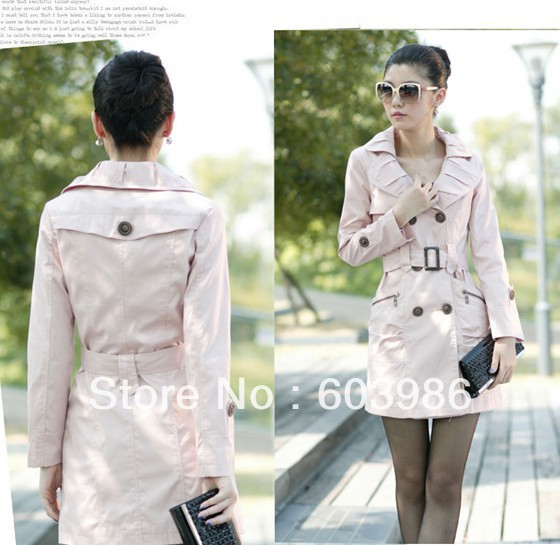 Free shipping qiu dong han new women's fashion double breasted coat cultivate one's morality