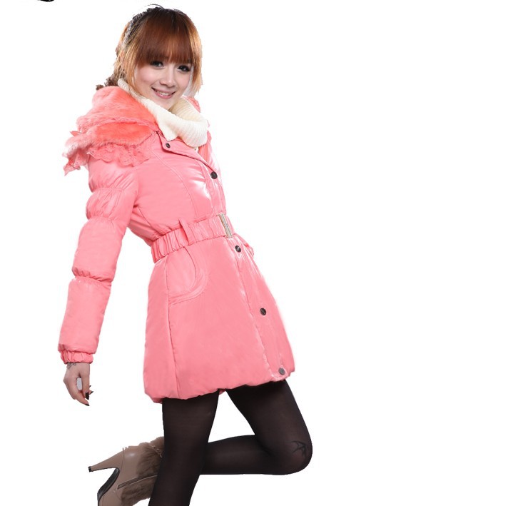 Free shipping!Qiu dong new female down jacket medium style women's down jacket coat 90% white duck down
