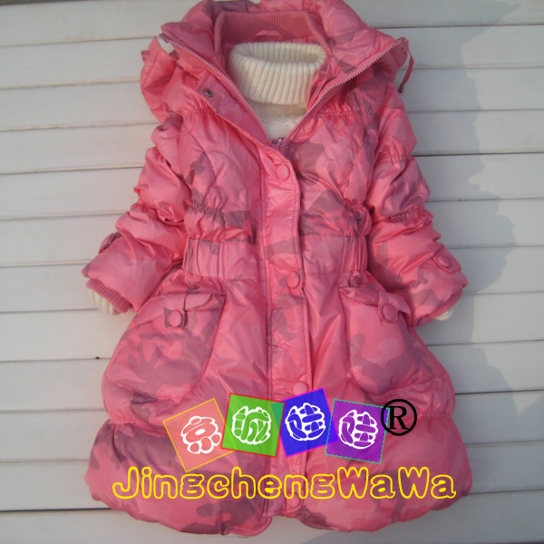 free shipping Qj-26 expert skills winter female child medium-long girl down coat