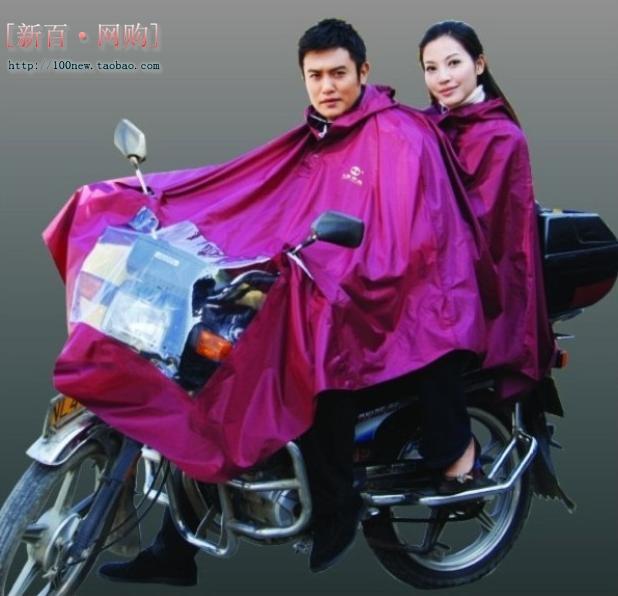 free shipping Raincoat n231 apple double motorcycle electric bicycle poncho double raincoat