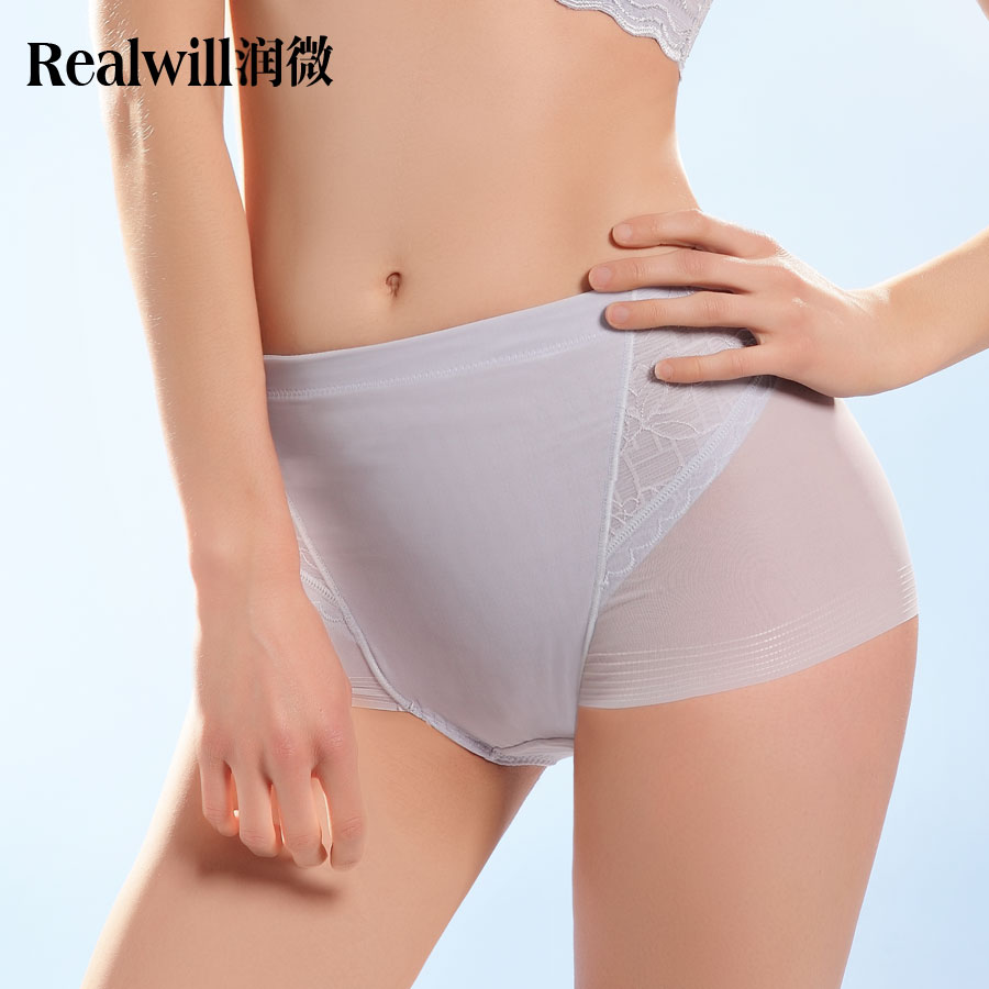 Free shipping Realwill butt-lifting drawing abdomen body shaping seamless thin mid waist abdomen pants drawing