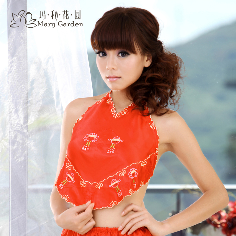 Free shipping Red bride sexy national loading women's adult apron sleepwear underwear lounge