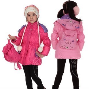 Free shipping Red fairy star child down coat children's clothing down coat female child short design b1208