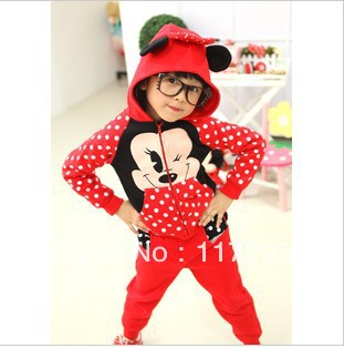 Free Shipping red fight black loose -type cotton sweater fleece children's clothing wholesale
