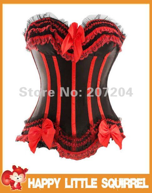 Free Shipping Red Sexy Corsets Body shaper Lingeries+G-strings push up