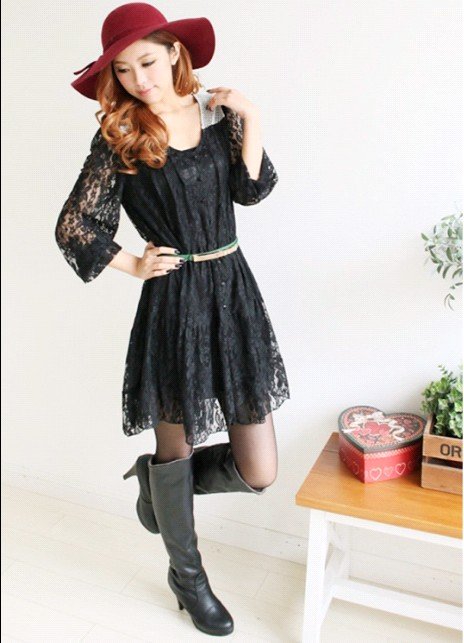 free shipping + Render bud silk dress + large wholesales size : M L XL 115