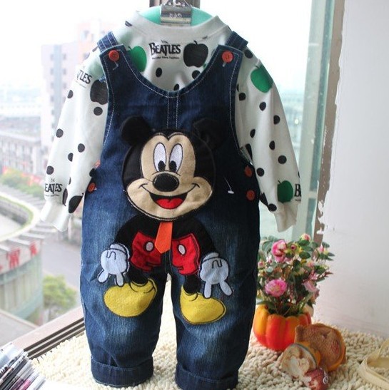 Free shipping Retail 1pcs/lot, new Boys and girls overalls / baby can open files jeans / Children Bib