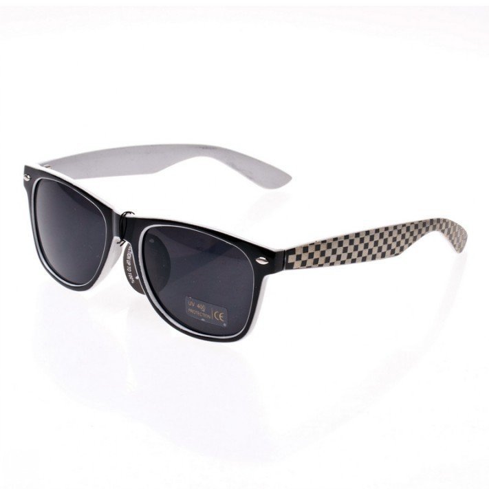 Free Shipping Retail 2013 New Fashion Check Wayfarer Sunglasses Women Best Selling Unisex  Sunglasses 2 Colors