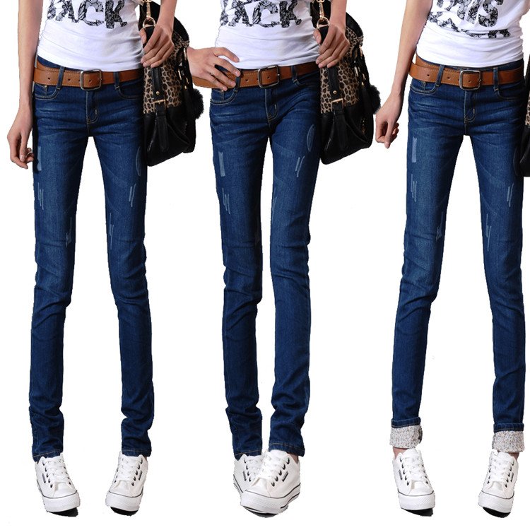 FREE SHIPPING! Retail and Wholesale! 2013 casual fashion autumn and winter female tiny feet pencil jeans pants