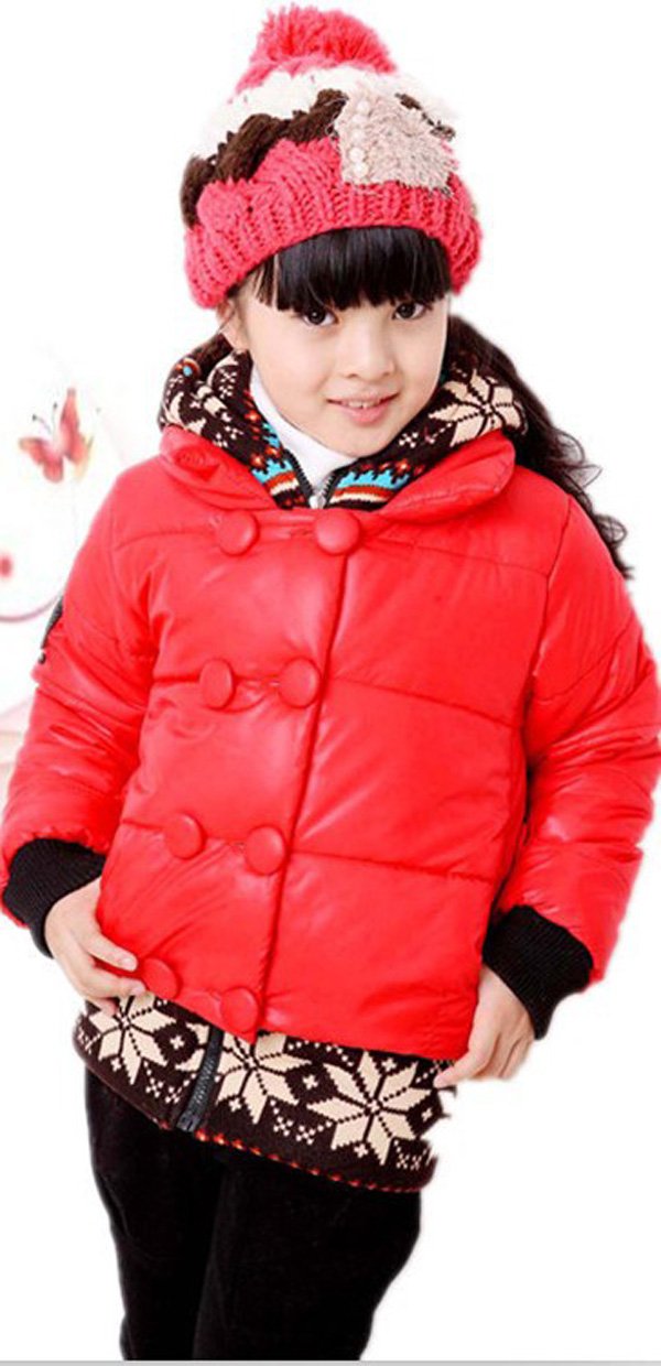 Free shipping Retail Girl Baby winter coat thick fashion jacket baby coat Kids fashion Outerwear baby clothing 4 colors