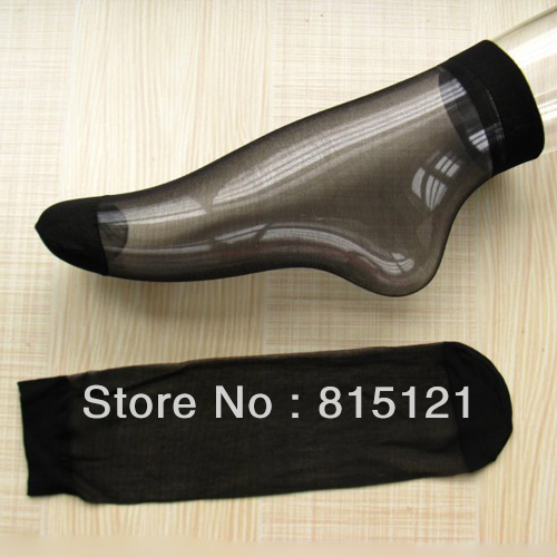 Free shipping  Retail Mixed color 40 pair/lot Fashion Womens Nylon Silk Stockings / Multi-Color Short Silk Sock T098