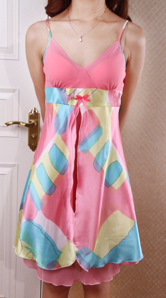 [Free Shipping+Retail/wholesale] Top Qualitied Silk Feeling Lady Sleeping Camisoles /Sleeping Underwear For Spring&Summer