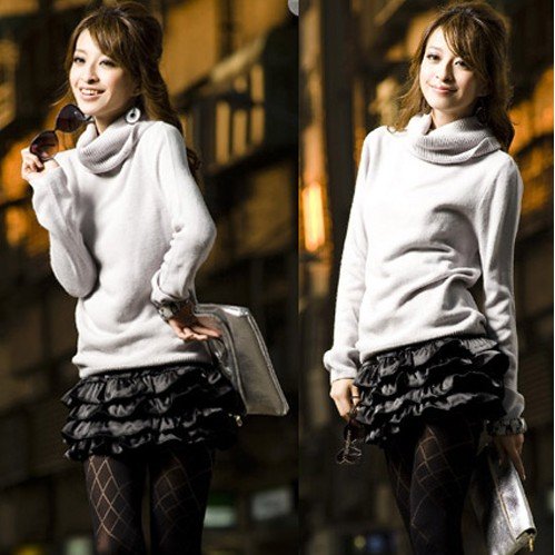 free shipping Retail winter popular sweety long sleeve solid color cotton pullover women's Casual knitwear sweater 2000