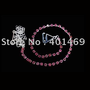 Free shipping rhinestone lingerie accessories jewelry