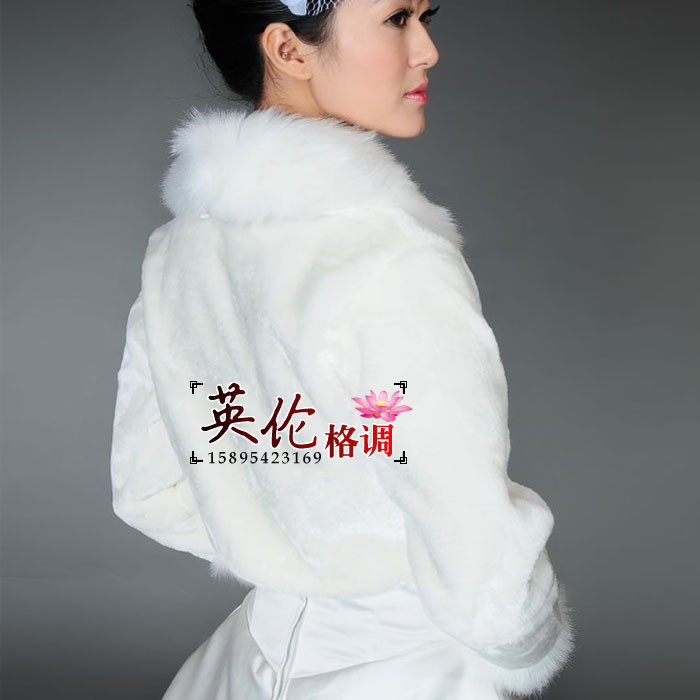 FREE Shipping! Rice White Faux Fur Wedding Bridal Wrap Coat