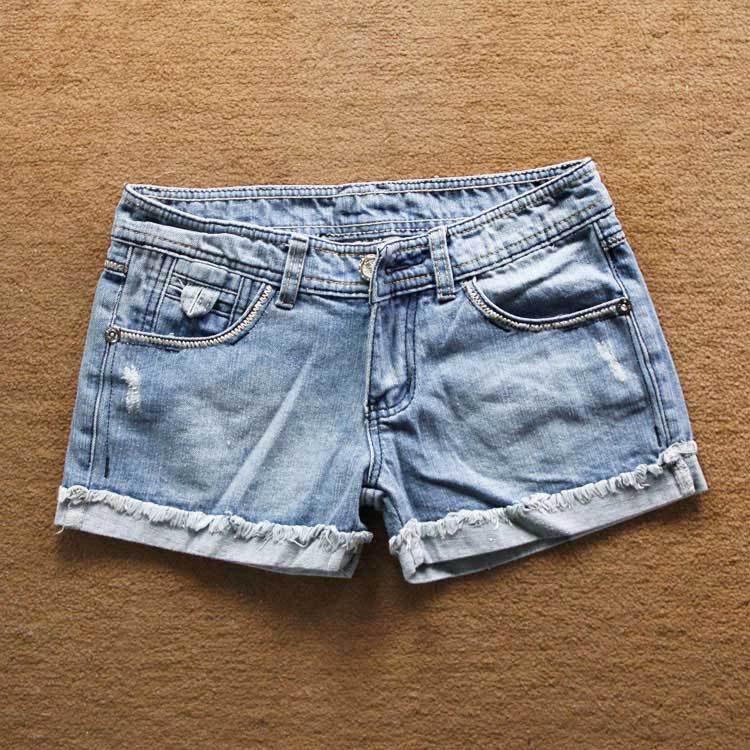 Free shipping rivet rock mini summer jean cheap high waisted denim shorts for women fashion 2013 new casual short trousers