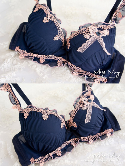 Free shipping! Roll roll sexy sweet lace 3 breasted adjustable bra push up bra underwear set