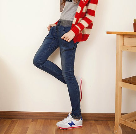 FREE SHIPPING SALE 2013 spring casual harem pants Women thickening jeans female skinny pants jeans