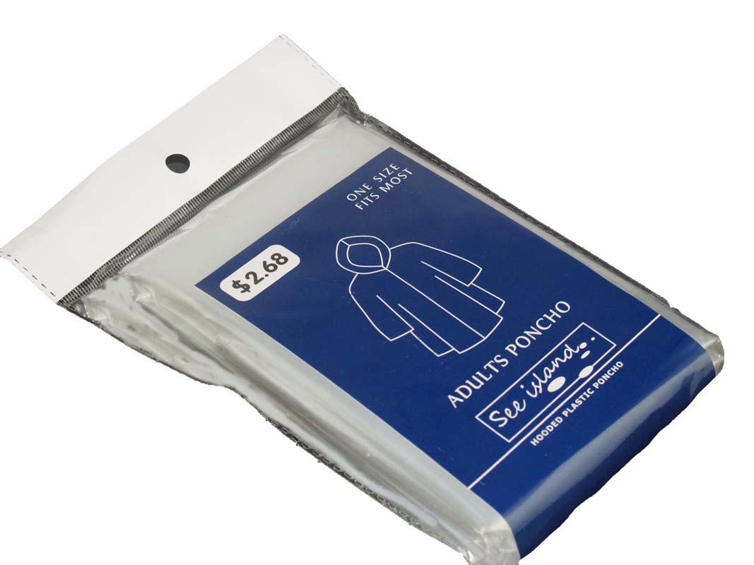 Free Shipping Seeisland travel disposable raincoat poncho transparent thick material no button