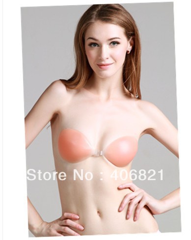 Free Shipping Self Adhesive Silicone Nude Strapless Wholesale Free bra,silicone,invisible,fashion,drop shipping