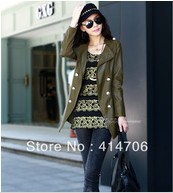 Free shipping !!! Sell like hot cakes women slim leather jacket coat 100% sheepskin leather lady fashion jacket coat M-4XL