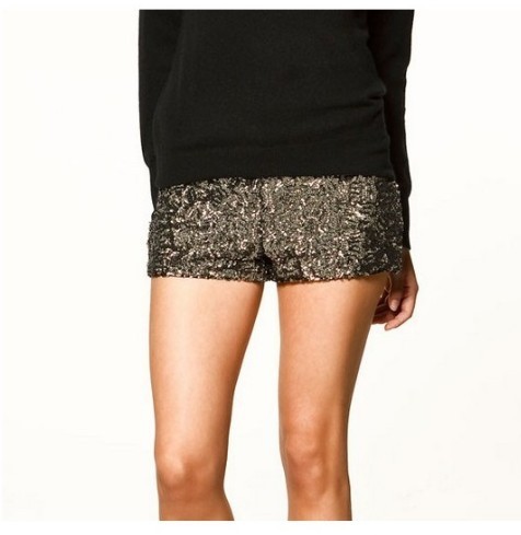 Free Shipping Sequin shorts  FM120771
