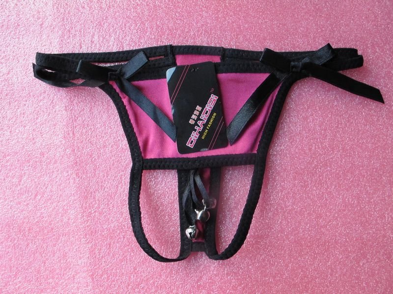 Free Shipping Sexy Black&Pink Thong Lingerie Panties For Women,Underwear