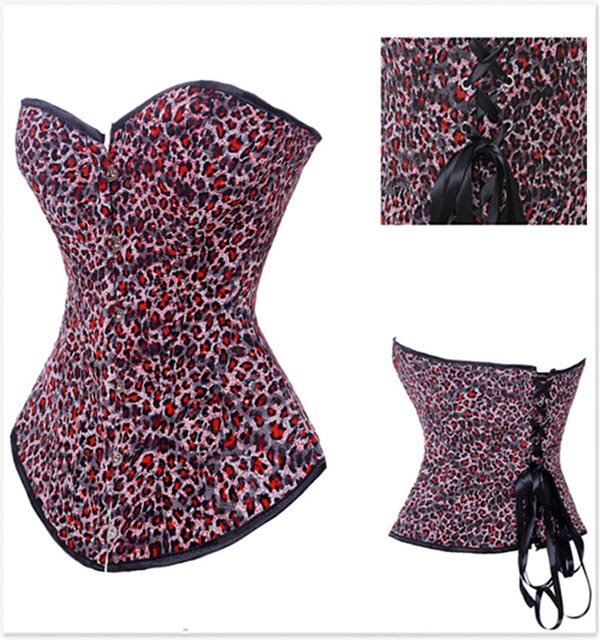 Free Shipping Sexy Brocade Pattern Overbust Corsets - 2766