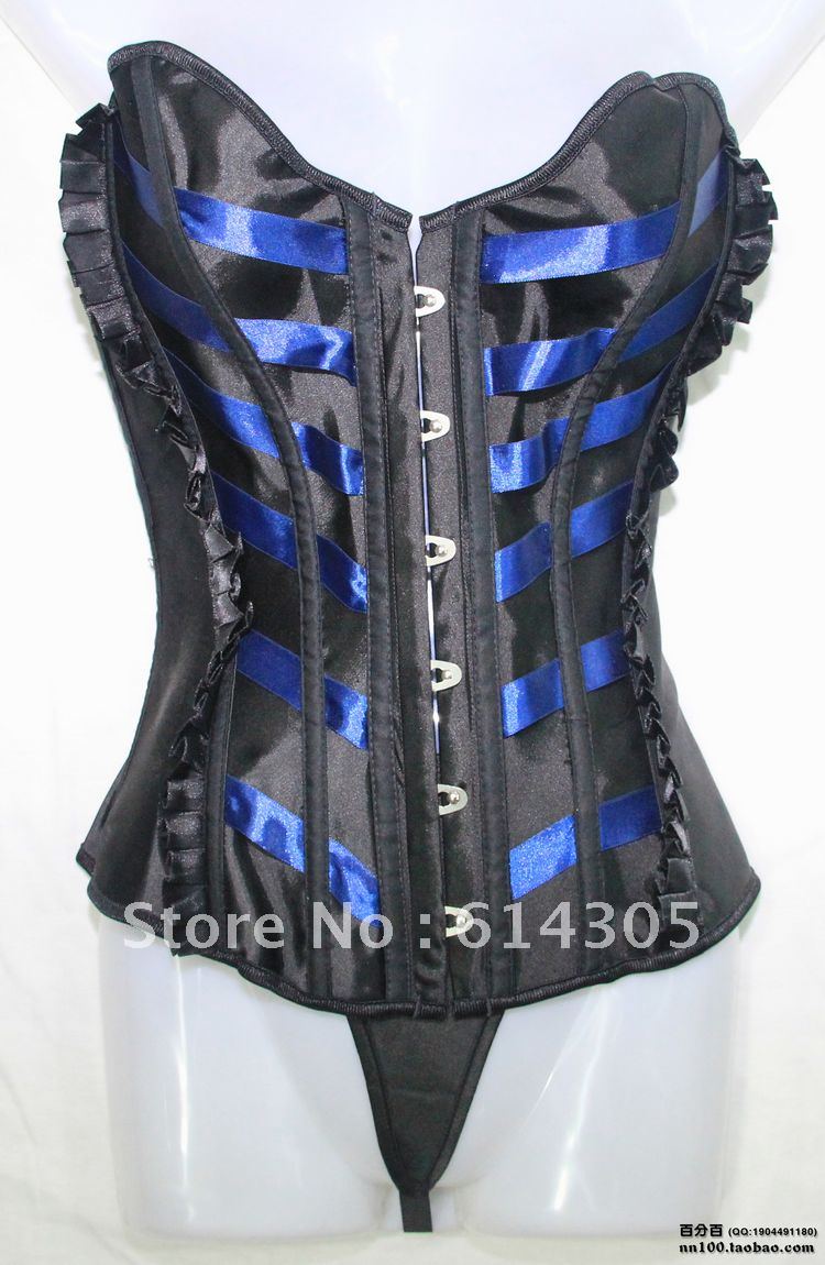 Free shipping Sexy Bustier Corset+G-string set underwear Sexy Lingerie S M L XL Corselet Shaper royal bra shapewear 886