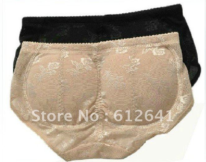 Free shipping!! Sexy Butt Bum Hip Bottom Enhancer Removable Padded Shaper Panty Knickers Briefs Booty Booster Black Beige Colour