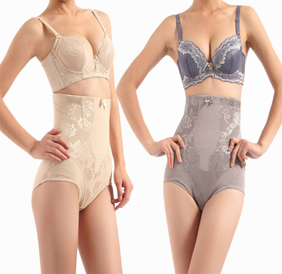 free shipping sexy comfortable underwear women's fine shaper control panty slim hip lifting high waist breathable black EU1316