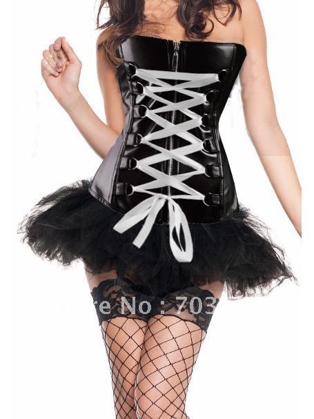Free Shipping sexy corset dress strapless corset with mini dress wholesale and retail high quality low price fast delivery