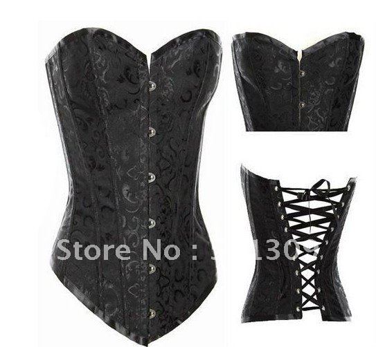 Free shipping,sexy corset,size XS-2XL available 809-BLK