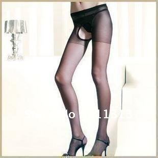 FREE SHIPPING sexy double hollow out ultrathin transparent free from pantyhose